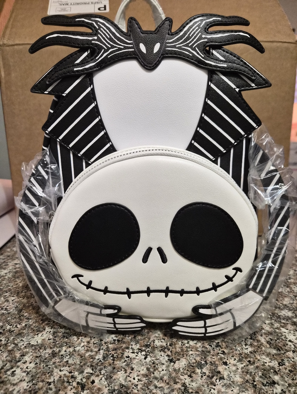 Loungefly Disney Jack Skellington Character Backpack - Black & White